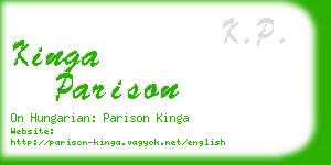 kinga parison business card